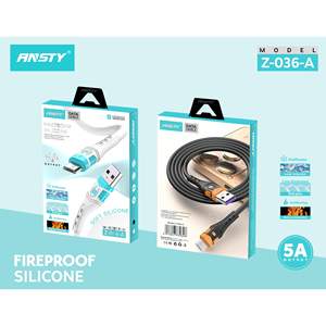 Cable de Datos de Silicona Ansty 5A Micro USB Tipo C Blanco Modelo Z-036-A - Product Image 3