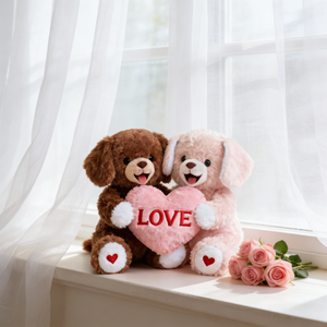 प्यार के साथ प्यारा पिल्ला जोड़े बच्चों के लिए प्यार - Product Image 4