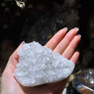 Wholesale Natural High Quality Apophyllite Cluster <b>Raw</b> <b>Crystal</b> Quartz Stone With Druzy <b>Crystal</b> Spicemen Quartz Stone for Decor - Product Image 3
