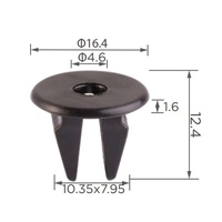 Visserie et écrou 0CA065, clip de fixation en plastique automobile pour pare-chocs avant, bas de caisse