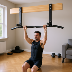 Système de gymnastique à domicile à montage sur solive Barres d'entraînement du haut du corps en acier robuste Capacité de 440 lb Station d'entraînement multifonctionnelle de 42 largeurs - Product Image 2