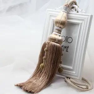 Modern minimalist curtain bandage tying hanging ball tassel and curtain