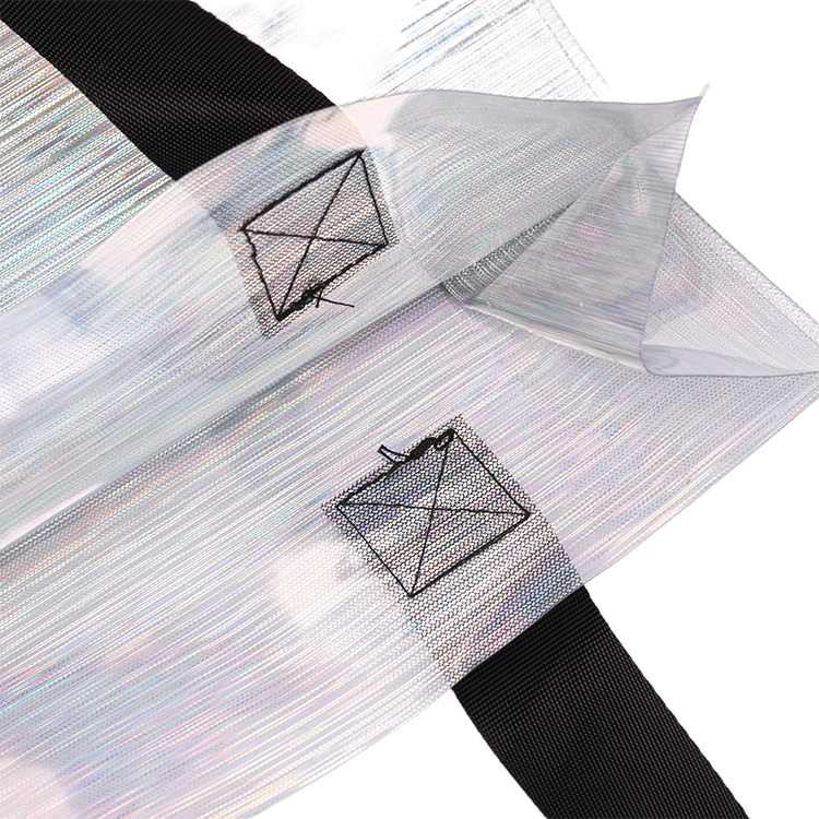 New design Summer fashionable holographic iridescent waterproof PVC shopping tote bag Clear tote bags transparent pvc