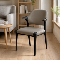Chaise de salle à manger contemporaine en bois massif sans accoudoirs, écologique et imperméable pour salon et chambre