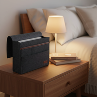 Sac de rangement suspendu en feutre multi-poches pour lit, canapé, accoudoir, télécommande, téléphone, magazines, tablette, organisateur de chambre d'étudiant, caddie de lit
