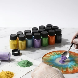 LEQU Set de Polvo de Mica a Granel, 24 Colores, Pigmento Colorante para Resina, Suministros para Manualidades al por Mayor - Product Image 3