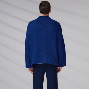 Custom Winter Casual Outerwear Classic Knit Coat with Pockets Men's Wool V-Neck Button Down <b>Cardigan</b> <b>Sweater</b> - Product Image 6