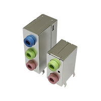 Connecteur audio RCA AV personnalisable 1x2 1x3 pour application sur carte de circuit imprimé