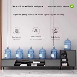 Mobile TV in Legno Minimalista Moderno 2025 con LED di Lusso, Mobile Contenitore da Terra per <span class=keywords><strong>Soggiorno</strong></span> Piccolo - Product Image 5