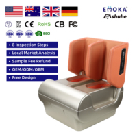 EMOKA Tabouret pliable multifonctionnel, masseur de pieds et de jambes à vapeur Shiatsu avec contrôle de la minuterie