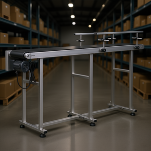 Transportador de Banda Motorizado de Acero Inoxidable de Alta Resistencia de 71 x 7.8 Pulgadas con PVC Antiestático, Velocidad Ajustable y Doble Barandilla de Protección - Product Image 2