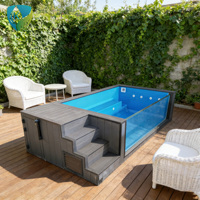 Piscine hors sol préfabriquée contemporaine avec coque modulaire en fibre de verre pour jardin extérieur, spa domestique, unité de bain à remous – Offre Spéciale