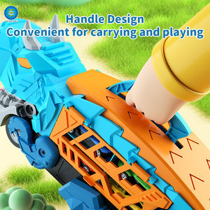 Camion de transport de dinosaures portable YICHENG, jouet à fente, piste pliable en plastique, transporteur pour 6 voitures en alliage coulissant pour enfants, garçons - Product Image 6