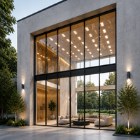 Ventana de Aluminio con Rotura de Puente Térmico Certificada por NFRC de ALUFRONT America, Ventana Fija de Vidrio y Aluminio con Aislamiento Térmico para Villa