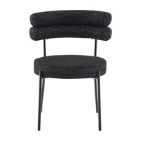 Modern Döşemeli Yemek Sandalyesi Beyaz Metal Ayaklı Kadife Otel Salon Sandalyesi Bukle Yemek Odası Vurgu Sandalyeleri