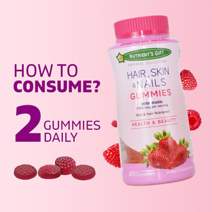 Gomitas de Fresa de Marca Privada con Vitaminas para Mujeres, Favorecen la Salud del Cabello, la Piel y las Uñas, Gomitas de Biotina para el Crecimiento del Cabello, Uñas y Piel - Product Image 5