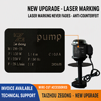 Pompe à eau de refroidissement OEM WEDM Zegong 380V, entièrement en cuivre, monophasée/triphasée, silencieuse, pour usage industriel, pièce de rechange pour machine de découpe de fils