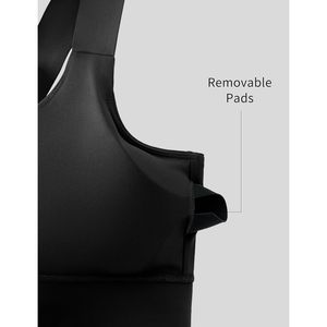 Sujetador deportivo con espalda cruzada para mujer, tirantes anchos, almohadillas extraíbles, top corto para entrenamiento y yoga - Product Image 3
