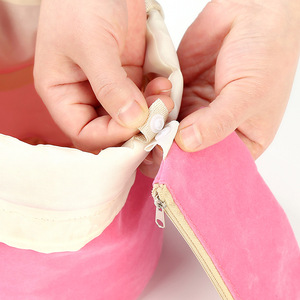 Velvet Cylindrical Drawstring Cosmetic Bag Travel Storage <b>Makeup</b> Organizer Multi Color Portable Pouch Bedroom <b>Dressing</b> <b>Table</b> Use - Product Image 5