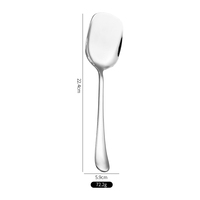 Grande cuillère de service en acier inoxydable Pelle à soupe à long manche pour ensembles de vaisselle de cuisine