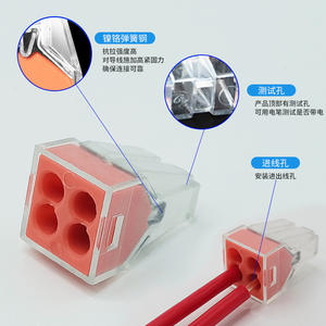 Terminal de Desconexión Rápida Nuoyifan 4P de 4 Posiciones, Material de PC para Conexión de Cableado Doméstico - Product Image 1