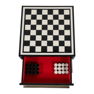 Gioco degli Scacchi in Resina con Cassetto Portaoggetti, Design Moderno e Durevole, Decorazione per Casa e Ufficio - Product Image 6