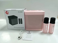 Bluetooth kablosuz Karaoke hoparlörü ile kablosuz mikrofon aile şarkı KTV ses açık Subwoofer mikrofonlu hoparlör