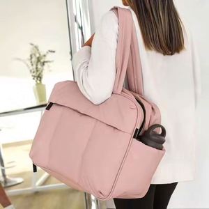 Free Sample Lightweight Travel Duffel Bag Overnight Bag Nylon Weekender Puffer <b>Gym</b> <b>Tote</b> Bag for Women - Product Image 2