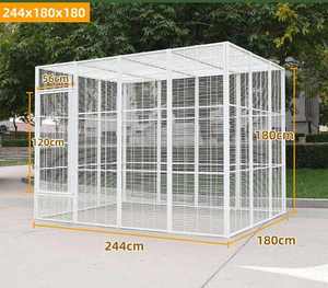 Jaula para Gatos y Pajarera para Loros de Tubo Rectangular de Hierro Pintado Duradero al por Mayor - <span class=keywords><strong>Casa</strong></span> para Pájaros Personalizada para Uso Interior/Exterior 5kg - Product Image 4