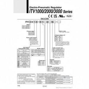 Régulateur de pression électro-pneumatique SMC Pneumatics ITV2030-312BS5 - Product Image 1