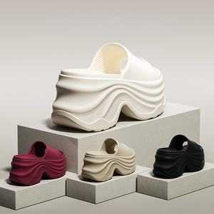 Women's 10CM High Heel Summer Breathable Lightweight Height Increasing Outdoor for with Anti-<b>Slip</b> Sole EVA Material - Product Image 3