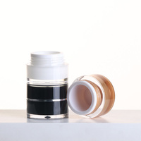 Contenant Cosmétique Élégant en Acrylique 5g 10g 15g 30g 50g, Emballage Double Paroi pour Soins de la Peau avec Options de Couvercles Dorés ou Argentés