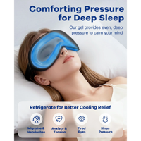 Masque de sommeil rafraîchissant en gel/nylon 3D pour les yeux gonflés, les migraines, les maux de tête, réutilisable, durable, confortable, compresse froide