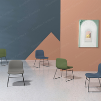 Chaise latérale d'étude d'attente de bureau à la maison sans bras pivotante réglable en hauteur de réception d'invité de confort ergonomique