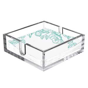 Portatovaglioli per gli ospiti con cena da Cocktail in acrilico trasparente con Design personalizzato