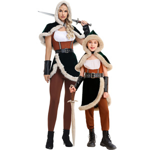 Costume de cosplay médiéval <span class=keywords><strong>viking</strong></span> pour adulte, ensemble complet, femmes, <span class=keywords><strong>Halloween</strong></span>, carnaval, costumes de fête - Product Image 1