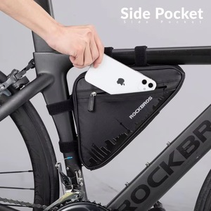 Muestra gratuita: Bolsa de almacenamiento para bicicleta personalizada, bolsa triangular, bolsa de sillín con correa para ciclismo, bolsa triangular para cuadro de bicicleta - Product Image 5