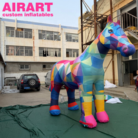 Cheval gonflable décoratif d'extérieur coloré pour exposition