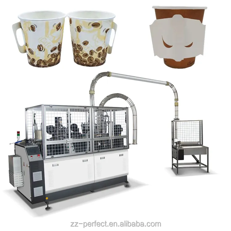 ידית כוס מכונה אוטומטי plc בקרת חד פעמי נייר ידית מים קפה ותה כוס ייצור מכונה