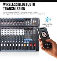 PB8 Console de mixage audio professionnelle Console d'interface 8 canaux pour carte son numérique d'église pour un mixage audio optimal