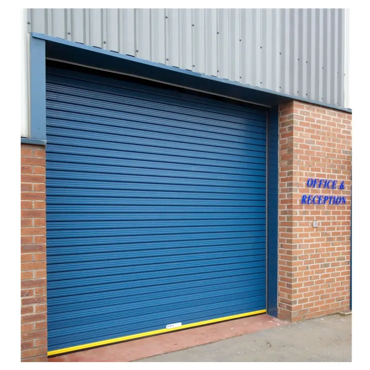 Elektrikli garaj rulo kepenk kapı fiyat Metal makaralı panjur uzaktan kumanda ile rüzgar dayanıklı fabrika veya depo