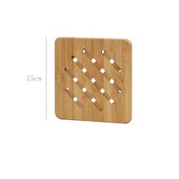 Ensemble de sets de table et de sous-verres en bambou, fabrication directe d'usine, épais, rond, creux, isolant thermiquement, pour hôtel, restaurant, table