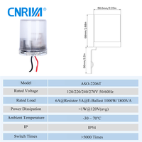 Interrupteur photoélectrique thermique automatique CNRIYA ASO-2206T 120-277V 6A 50Hz, sans contact capacitif, pour niveau d'eau, IP54, en PP