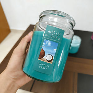 Vela Aromática en Frasco de Vidrio Grande de 510 g, 8 Fragancias: Jazmín, Rosa, Coco, Vainilla, para el Hogar, Dormitorio, Sala de Estar, Vela Perfumada - Product Image 3