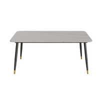 VENTE CHAUDE Pas cher Vente en gros populaire nouveau Design marbre dessus métal pied solide lisse ménage personnalisé Elite appartement Tables à manger