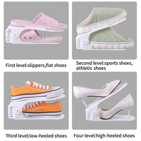 Fentes à chaussures en plastique à 2 couches Organisateur de chaussures épaissir le stockage de l'empileur de chaussures Économiseur d'espace