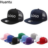 Topi Snapback 5 Panel Custom Logo, Pinggiran Datar, Jaring Belakang, Gesper Double-breasted, Unisex, Dapat Disesuaikan, Bergaya, Street Style, Skate, Hip-hop