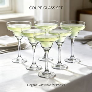Ensemble de verres à <span class=keywords><strong>coupe</strong></span> en cristal sans plomb, personnalisables OEM/ODM avec logo, pour hôtels, restaurants, mariages, vente en gros, grande capacité, style vintage - Product Image 1