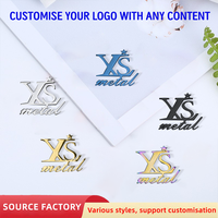 Logotipo personalizado Nombre Chapado en metal Etiquetas para prendas Etiquetas para placas Letra en relieve Etiqueta para ropa
