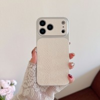Étui de téléphone en cuir de luxe antichoc pour iPhone